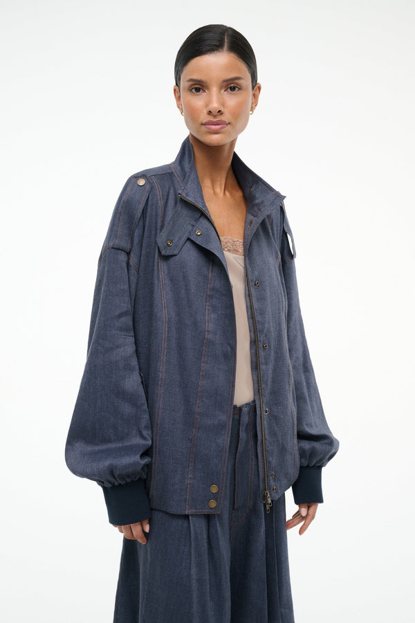 Staud SIMONE JACKET CHAMBRAY