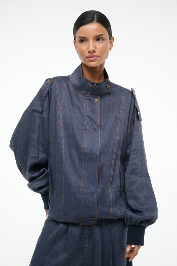 Staud SIMONE JACKET CHAMBRAY