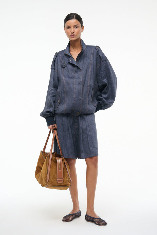 staud SIMONE JACKET CHAMBRAY