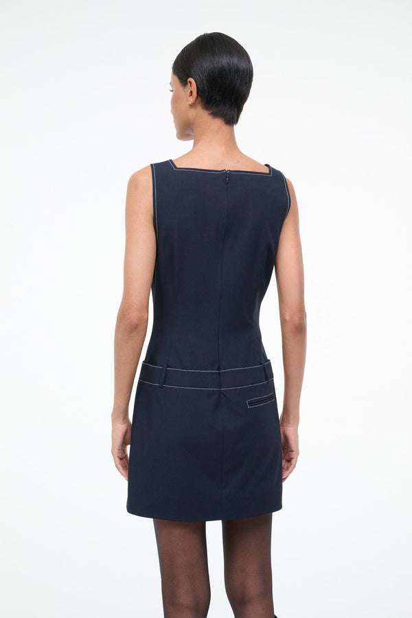 Staud SKYLA DRESS NAVY