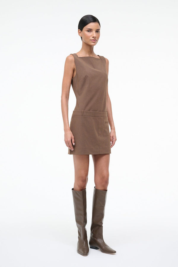 Staud SKYLA DRESS NUTMEG