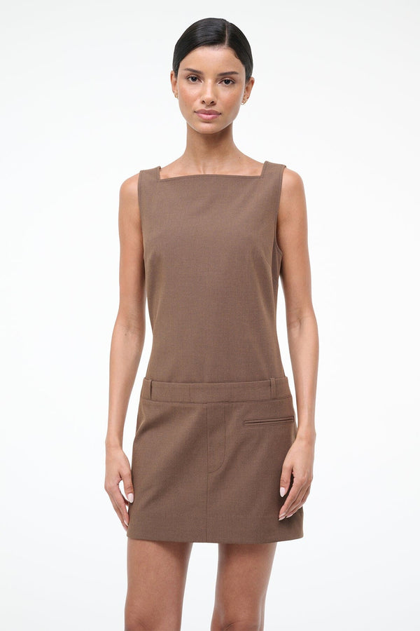 Staud SKYLA DRESS NUTMEG