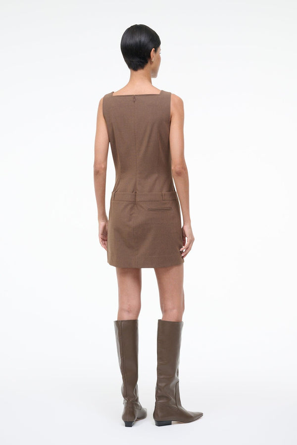 Staud SKYLA DRESS NUTMEG