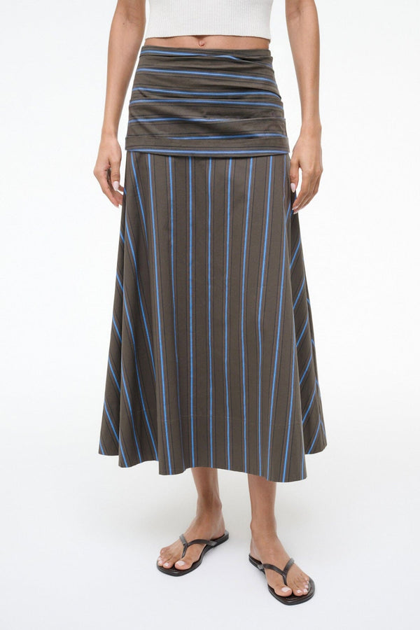 Staud SOL SKIRT HUNTINGTON STRIPE