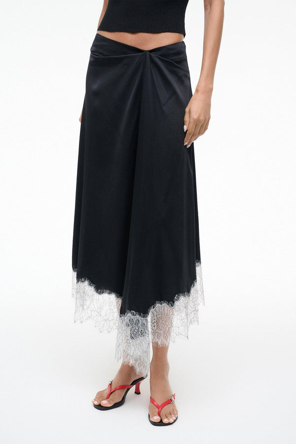 Staud SONOMA SILK SKIRT BLACK
