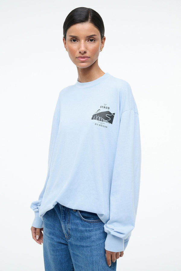 Staud ST. REGIS LONG SLEEVE TEE GLACIER