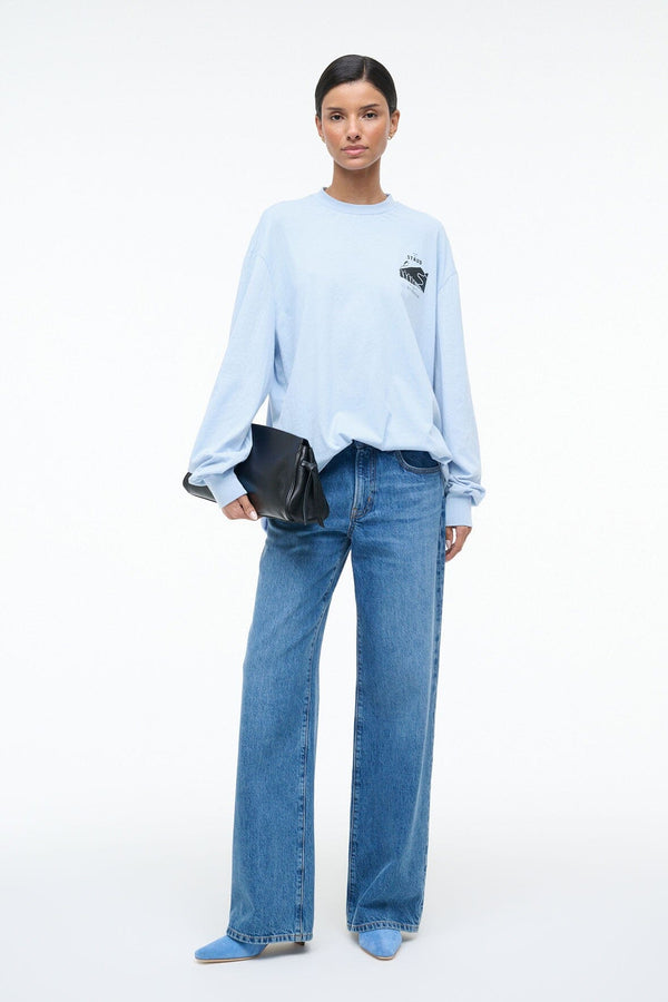 Staud ST. REGIS LONG SLEEVE TEE GLACIER