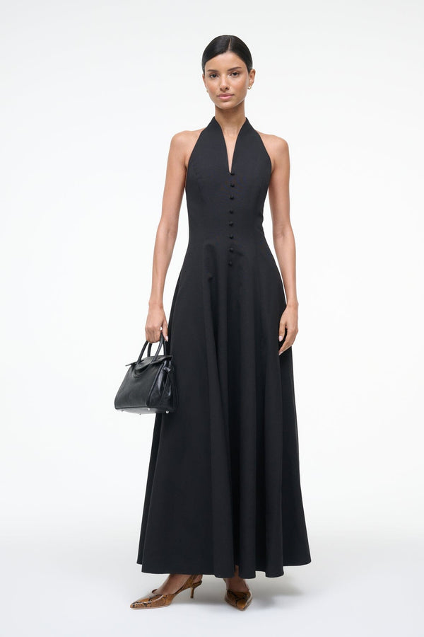 staud STELLA DRESS BLACK