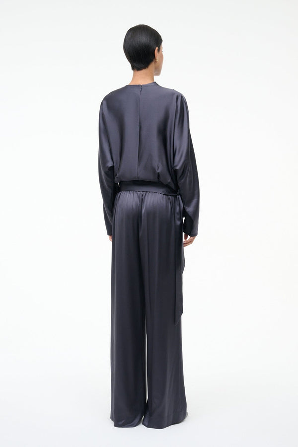 Staud STROLL SILK PANT NOCTURNE