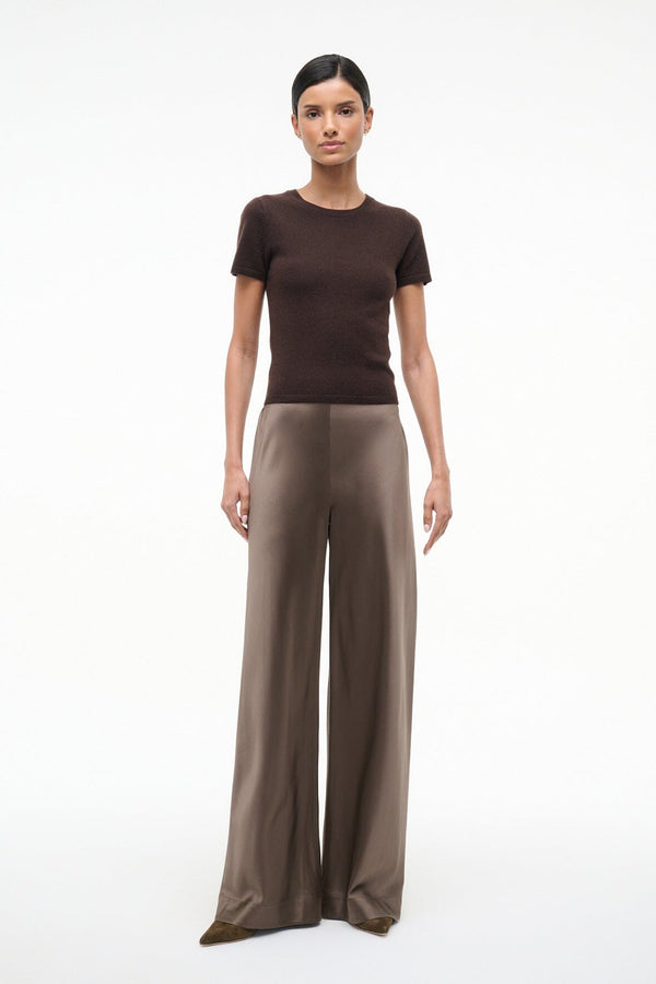 staud STROLL SILK PANT TRUFFLE