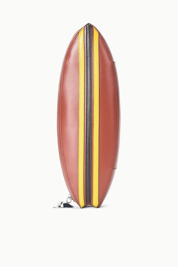 staud SURFBOARD CLUTCH TABAC