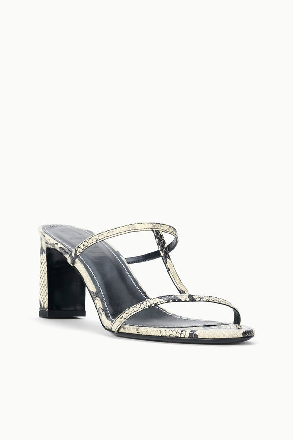Staud TALITA HEEL WHITE SNAKE