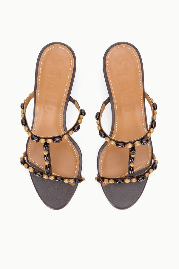 Staud TALITA HEEL WOOD BEADS