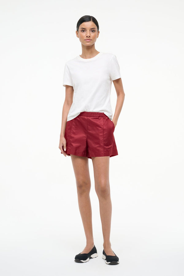staud TAURUS SHORT DEEP RED