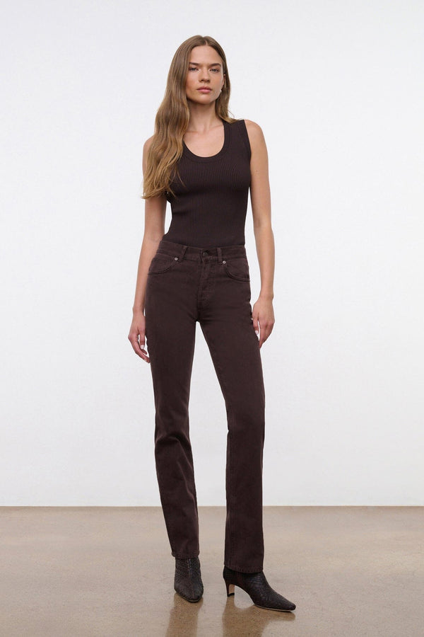 Staud TEDDY STRAIGHT JEAN EARTH