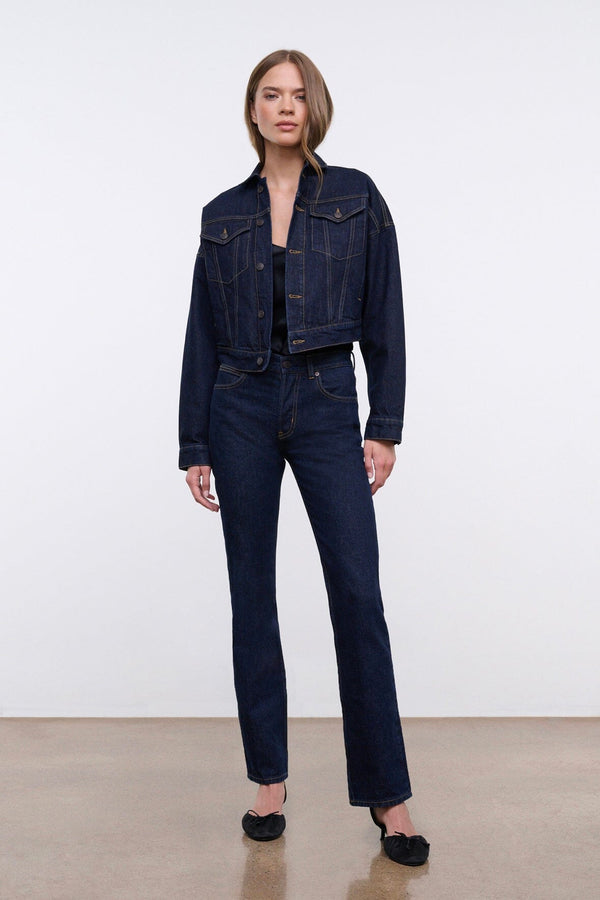 Staud TEDDY STRAIGHT JEAN INDIGO