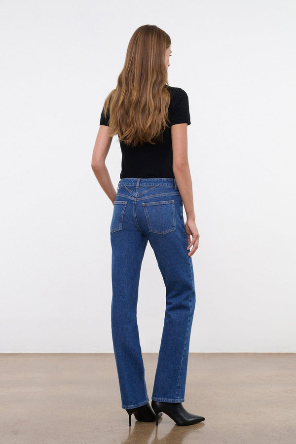 Staud TEDDY STRAIGHT JEAN STONE BLUE STRETCH