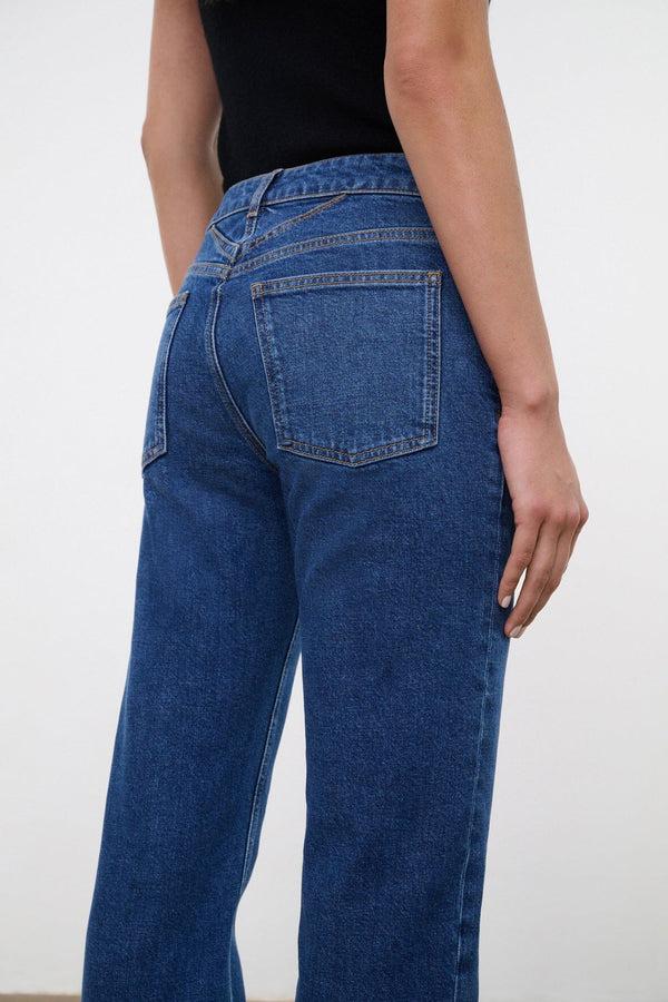 Staud TEDDY STRAIGHT JEAN STONE BLUE STRETCH