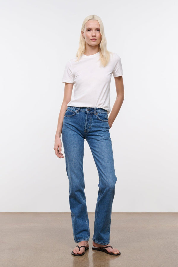staud TEDDY STRAIGHT JEAN VINTAGE WASH