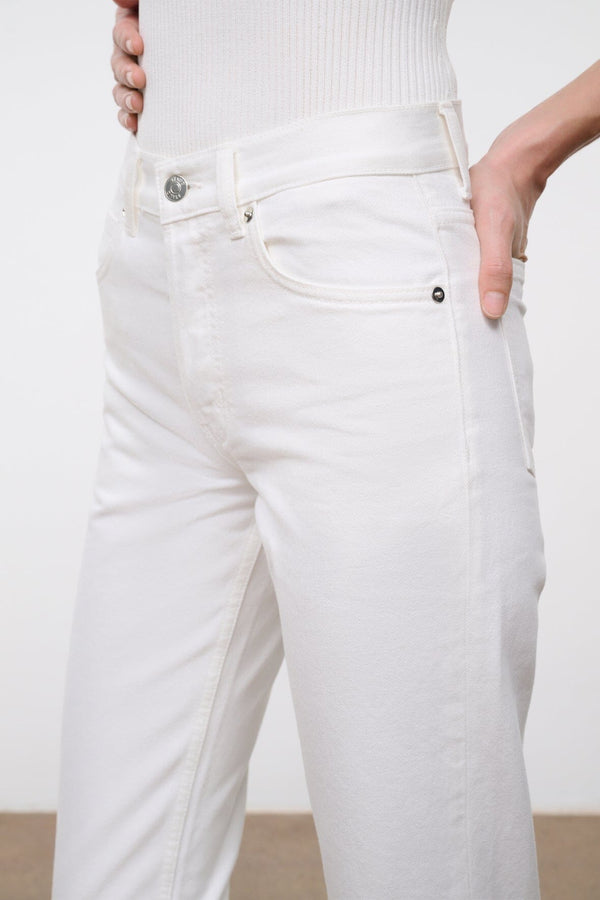 Staud TEDDY STRAIGHT JEAN WHITE