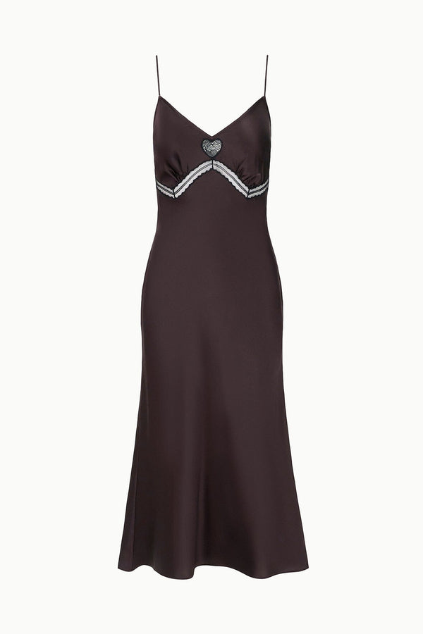 Staud TERRA SILK DRESS EARTH