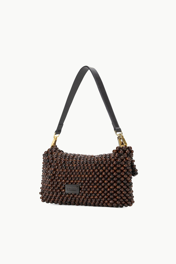 Staud TIMMY SHOULDER BAG DARK BROWN