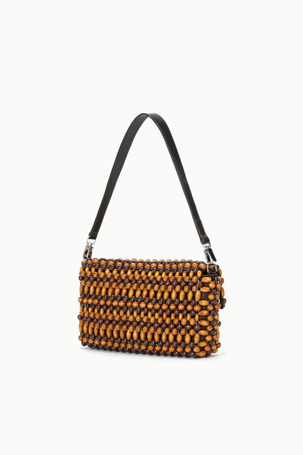 Staud TIMMY SHOULDER BAG MULTI WOOD BEADS