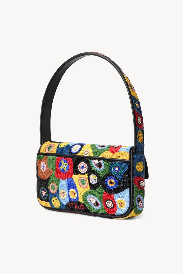 Staud TOMMY BEADED BAG BLACK MILLEFIORI