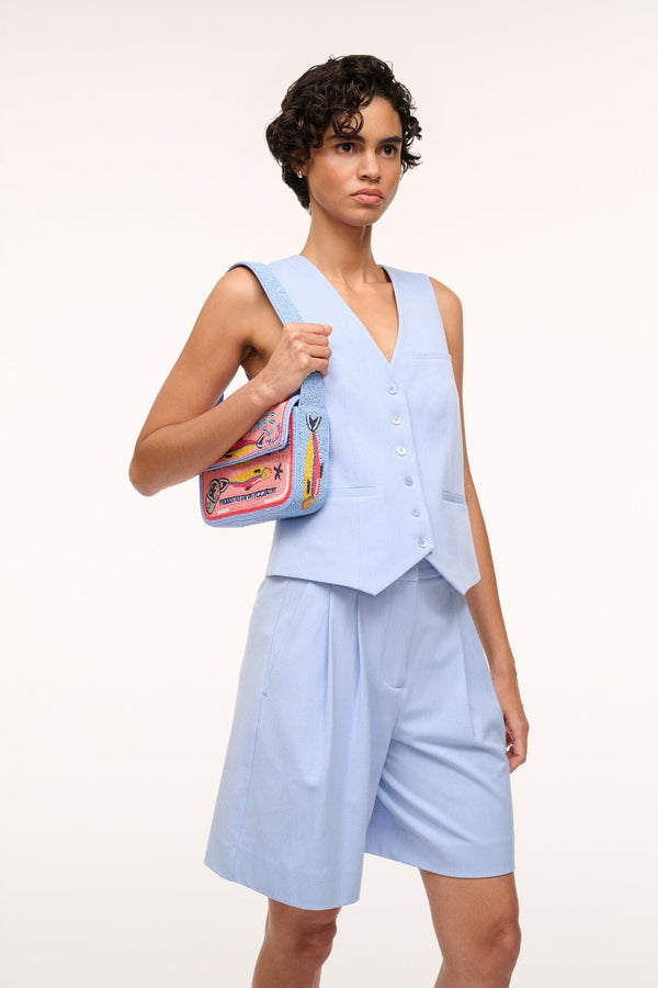 Staud TOMMY BEADED BAG STAUDINES PINK