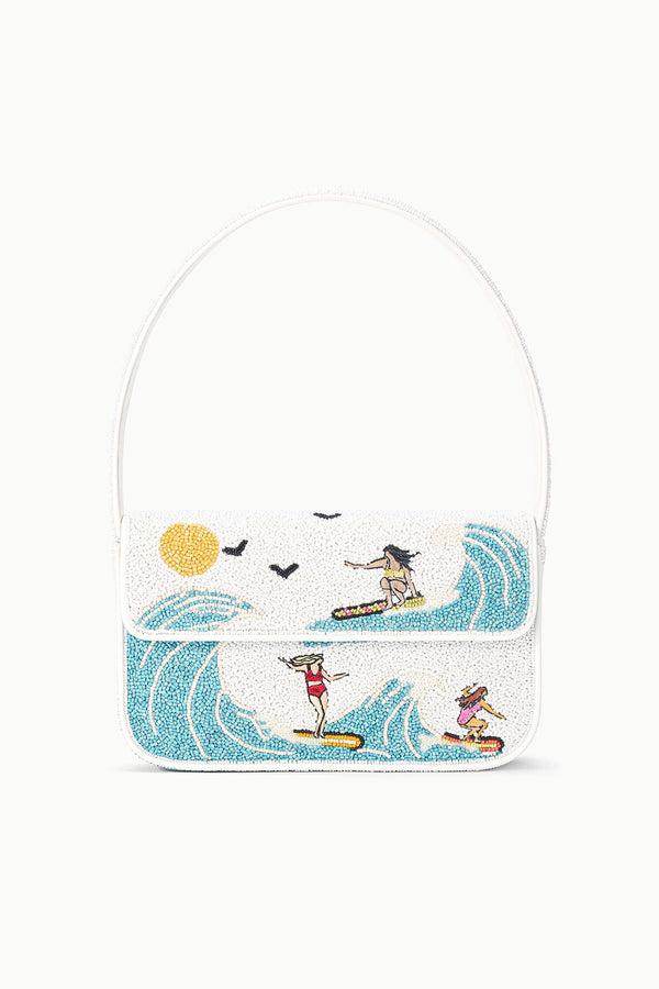 staud TOMMY BEADED BAG SURF BABES