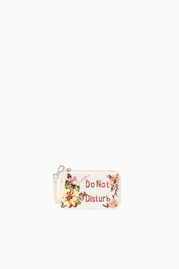staud TOMMY BEADED MINI POUCH DO NOT DISTURB