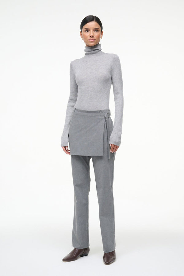 Staud TONI SUPERFINE CASHMERE SWEATER ASH GREY