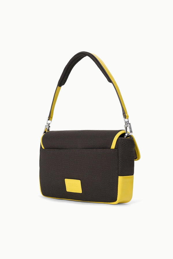 Staud TONY SHOULDER BAG ESPRESSO LEMON