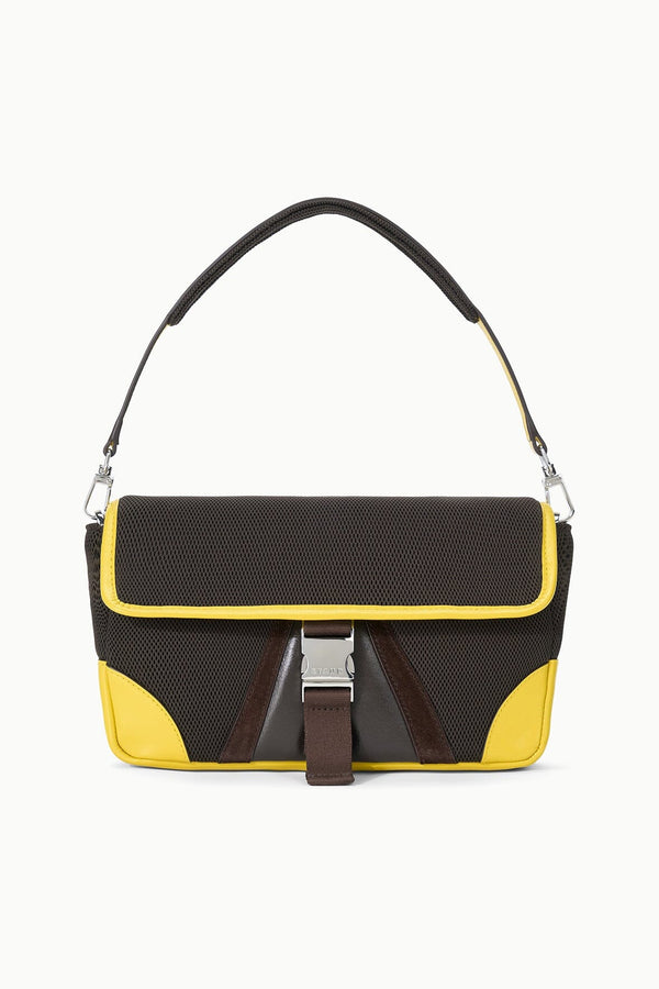 staud TONY SHOULDER BAG ESPRESSO LEMON