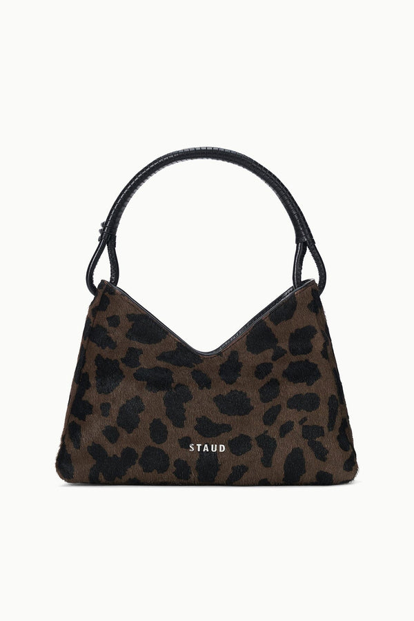 Staud VALERIE SHOULDER BAG LEOPARD
