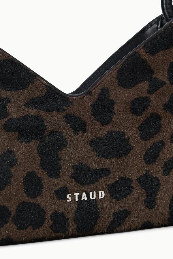 Staud VALERIE SHOULDER BAG LEOPARD
