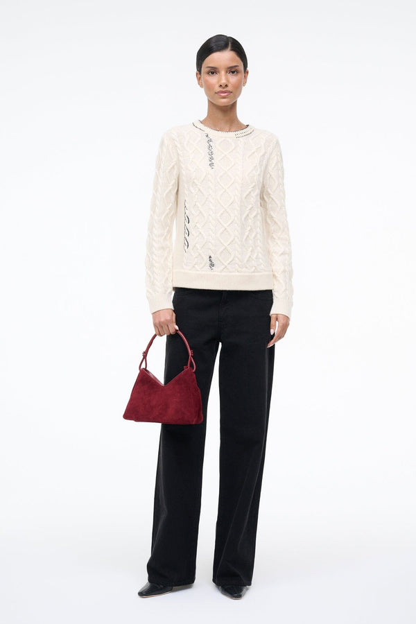 Staud VALERIE SHOULDER BAG PINOT SUEDE