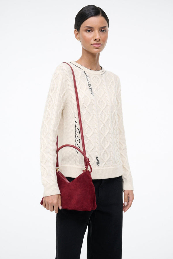 Staud VALERIE SHOULDER BAG PINOT SUEDE