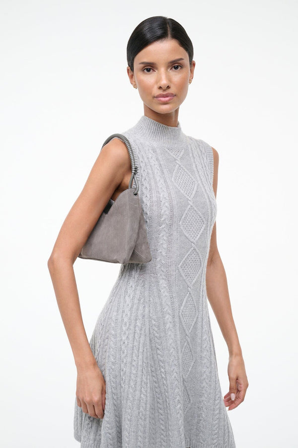 Staud VALERIE SHOULDER BAG STORM SUEDE