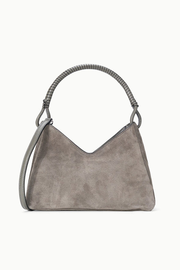 staud VALERIE SHOULDER BAG STORM SUEDE