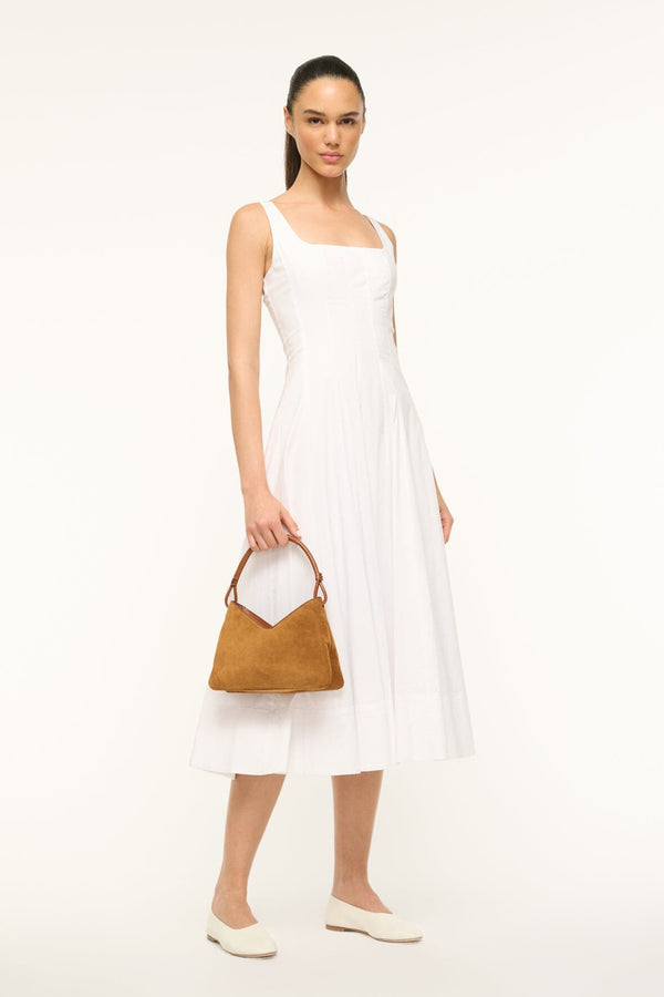 Staud VALERIE SHOULDER BAG TAN SUEDE