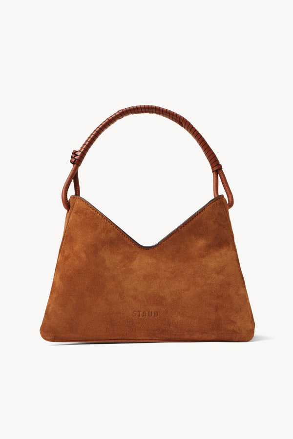 Staud VALERIE SHOULDER BAG TAN SUEDE