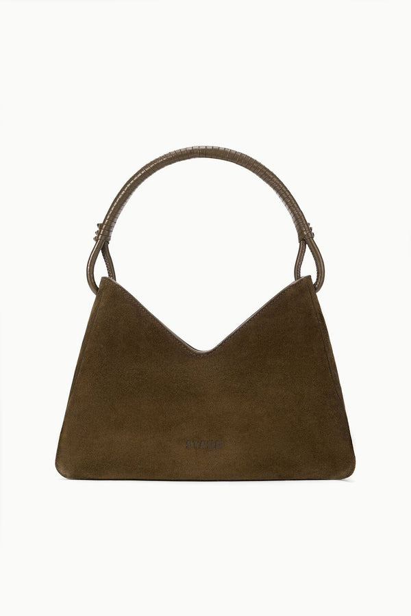 Staud VALERIE SHOULDER BAG TRUFFLE SUEDE