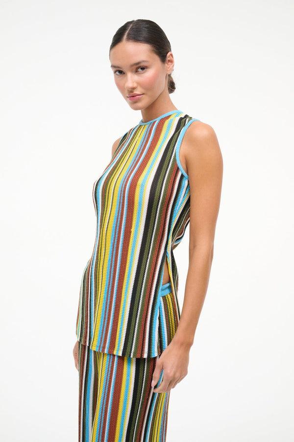 Staud VALLEY TOP SKATE STRIPE