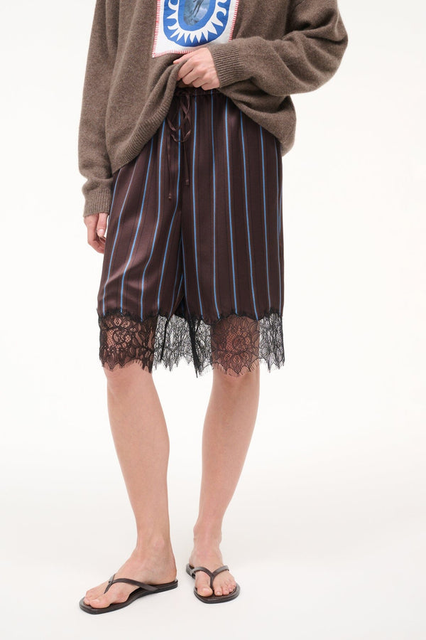 Staud VERANO SILK SHORT REDONDO STRIPE