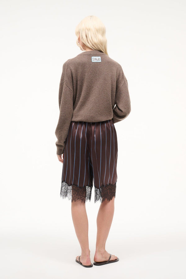 Staud VERANO SILK SHORT REDONDO STRIPE