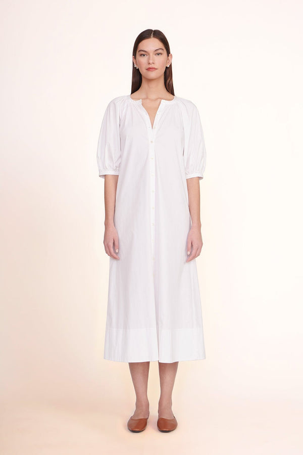 staud VINCENT DRESS WHITE