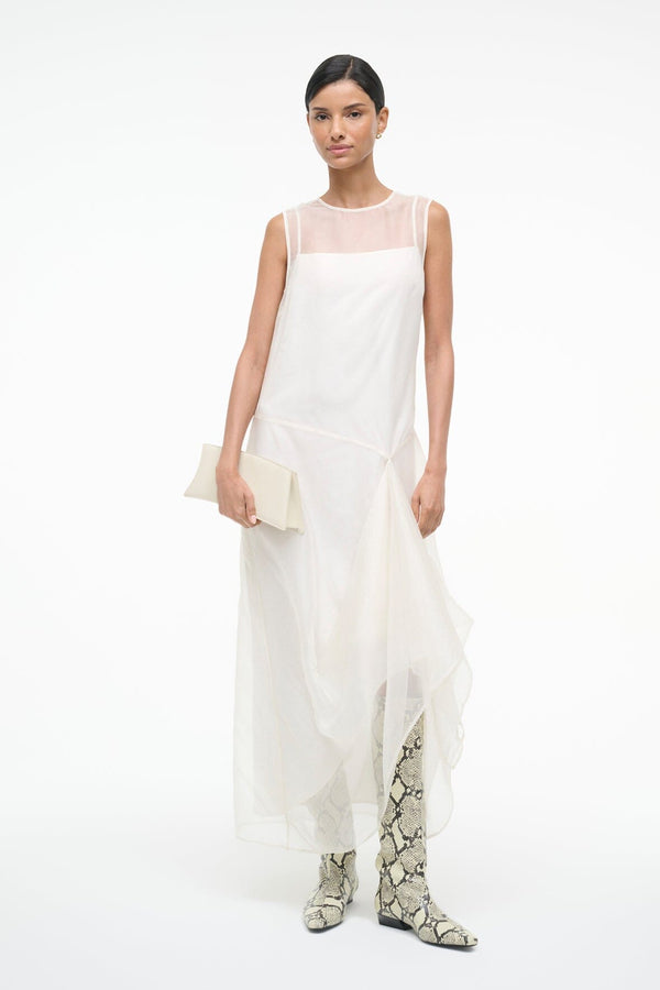 Staud VIOLA DRESS IVORY