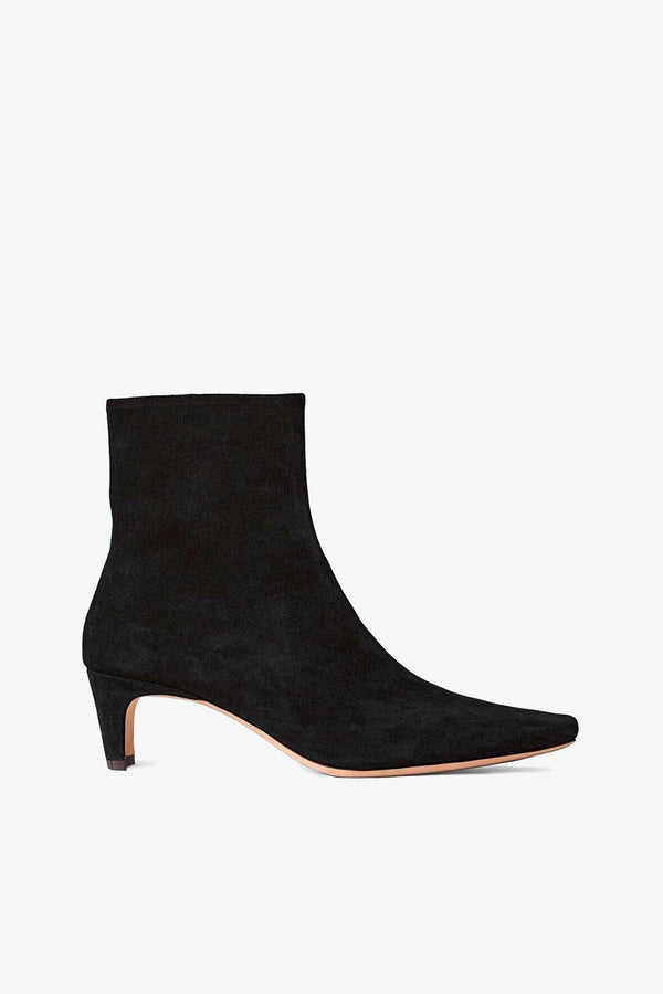 staud WALLY ANKLE BOOT BLACK SUEDE