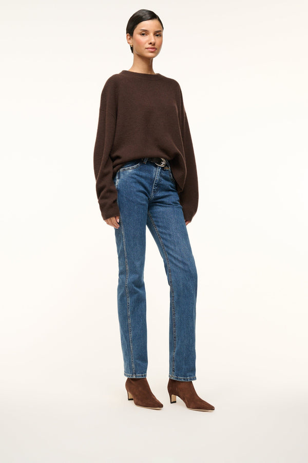 Staud WALLY ANKLE BOOT MAHOGANY SUEDE